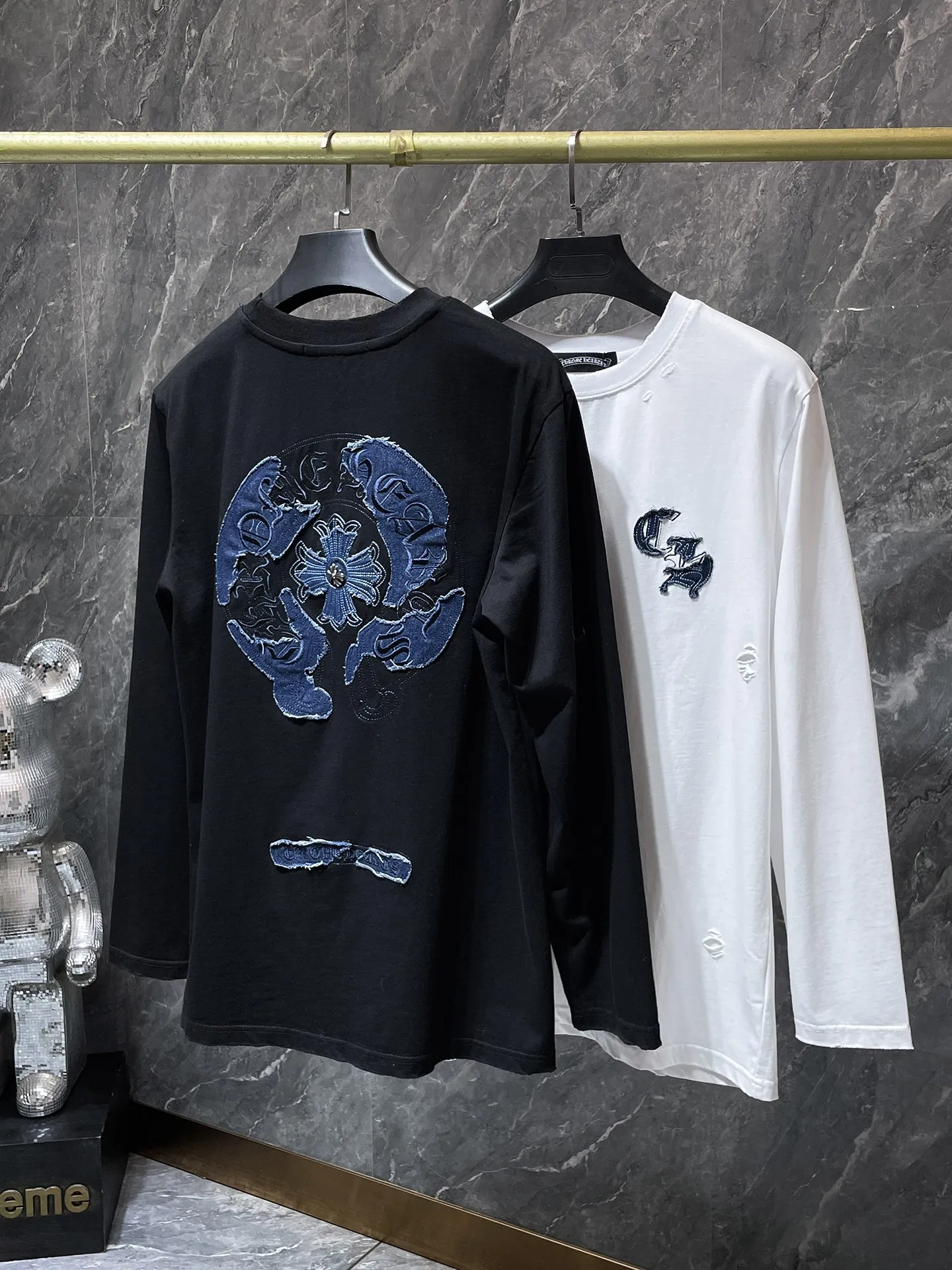 8071# Chrome Hearts 🍁 TSeries🍁 g T 1 1 ：Black White Sizes：S、M、L、XL